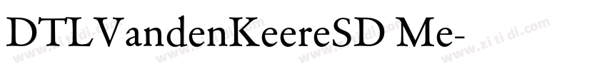 DTLVandenKeereSD Me字体转换
